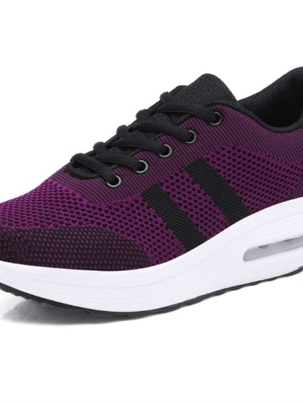 Women Mesh Sneakers Breathable Outdoor Lace Up Thick Bottom Shoes For Women Casual Shoes Ladies Platform Wedges Shoes