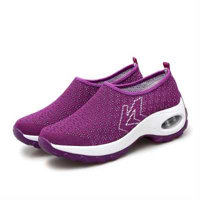 Woman Casual Shoes Flying Woven Breathable Sneakers Womens Fashion Mesh Shallow Sneaker Shoes Women Dance Shoes Zapatos De Mujer