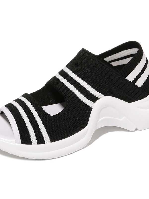 Fish mouth sneakers women 2021  new thick bottom net red super fire casual wild sandals and slippers small women sandals