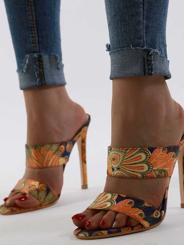 Sandalias mujer 2022 Women 10.5CM High Heels Stilettos Sexy Fashion Pumps Summer Peep Toe ladies party shoe Size 43