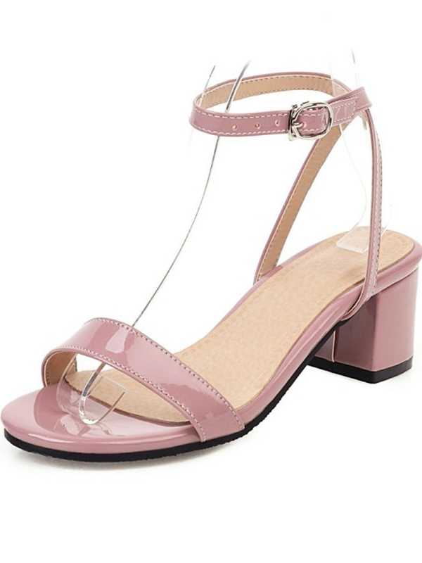2021  summer sexy open toe female sandals feet bare straps patent leather shoes rubber soles low heel women sandals