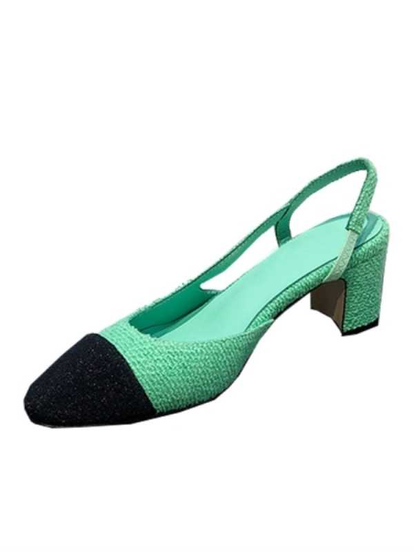 Pink Low heeled Sandals Color Matching Gentle Lady Noble Elegant Exquisite 2021 New Classic Leather Ladies Shoes Skirt Dress