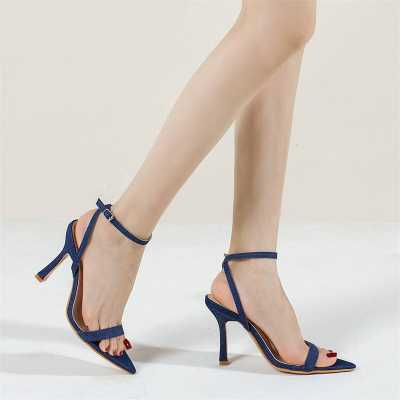 Sandals feminine one word strap sandals stiletto high heel sandals