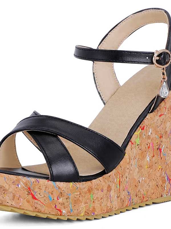 Fashion Multicol Wedges Sandals For Women Ankle Strap High Heels Platform sandals Summer Casual Shoes 2021 Sandalias Mujer