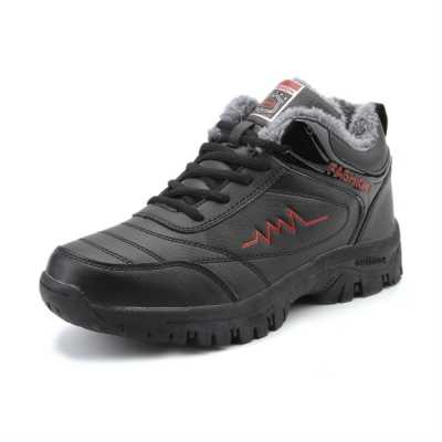 Men Cotton Sneaker Couple Winter Thick Warm Shoes Low top Leather Casual Shoes Plus Size 36 45