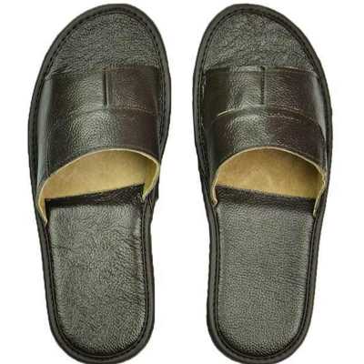 Men Women Home Slippers Spring Summer Couple Indoor Non slip Genuine Cow Leather Fashion Casual Single House Shoes Soft Soles