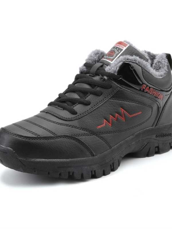 Men Cotton Sneaker Couple Winter Thick Warm Shoes Low top Leather Casual Shoes Plus Size 36 45