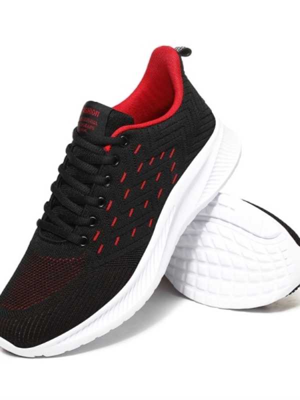 Mesh Casual Sports Shoes Soft Sole Breathable Lightweight Flying Woven Running Shoes Hombre Zapatos Casuales