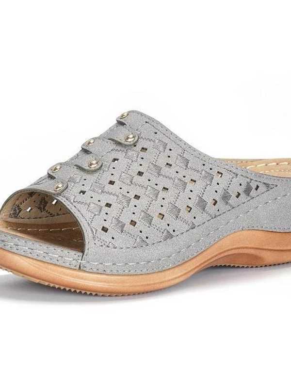 Ethnic Design Wedge Fashion Sandals Leisure Ankle Wrap Rome Women Sandals Shoes