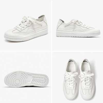 Retro Sneakers Women Genuine Cow Leather White Shoes Round Toe Cross Tied Ladies Casual Flats Handmade A29062